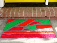 Petit Elefant Spray-painted Welcome Mat